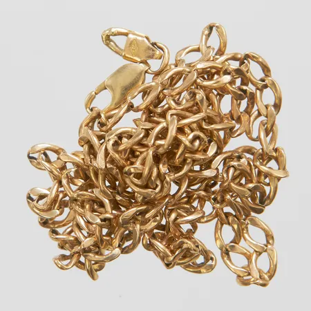 Kedja, längd: 71cm, bredd: 3,5mm, trasig/av, 14K Vikt: 7,1 g