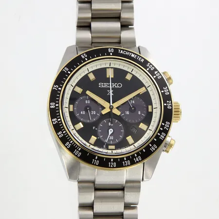 Herrur Seiko Prospex Solar kronograf, quartz, serienr 436966, modell-nr:V192-OAHO, armmått ca18cm, extra länkbit ca 9mm,bredd:19-20mm, bok, box och ytterkartong, batteribyte krävs