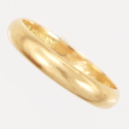 Ring slät stl 19½, bredd: 4mm, gravyr, 18K Vikt: 4,3 g