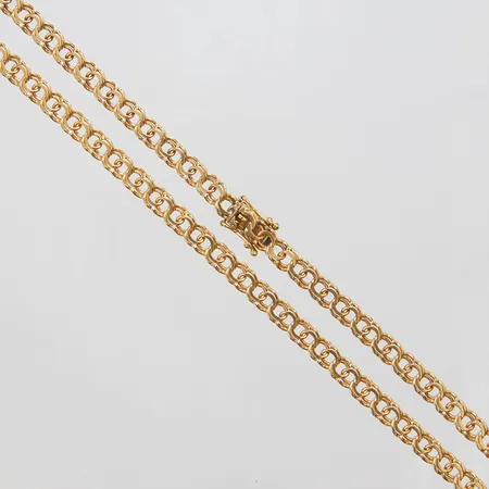 Collier, Bismarck, längd: 42,5cm, bredd: 5mm, svenska stämplar, 18K Vikt: 19,1 g