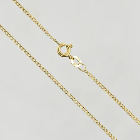 Kedja Pansar, längd 49 cm, bredd 1 mm, 18K. Vikt: 3 g