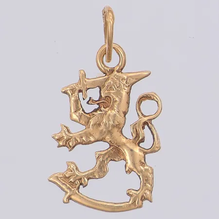 Hänge Finska lejonet 22mm, 9,9mm, 14K Vikt: 0,6 g