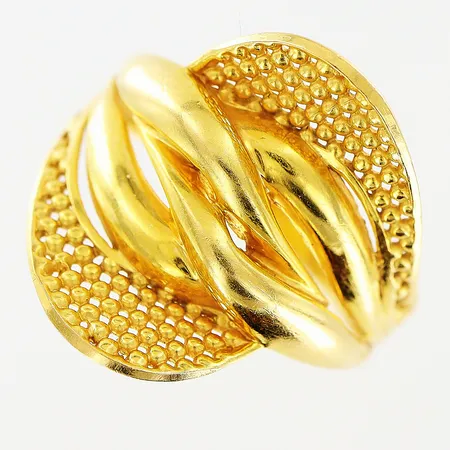 Ring, stl 17½, bredd 2-20mm, 21K Vikt: 3,9 g