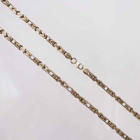 Kedja Kejsar, 62cm, bredd 5mm, ihålig, något buckligt lås, 14K   Vikt: 25,4 g