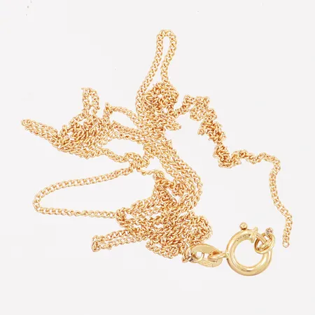 Kedja Pansar ca 18,5cm, bredd: 1mm, defekt, 18K Vikt: 2,6 g