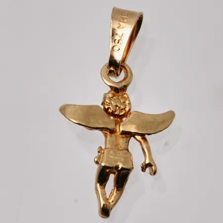  Hänge i 18K guld, Ängel, mått 11,7x22mm, tillverkad av Guldfynd, vikt 1,03g.