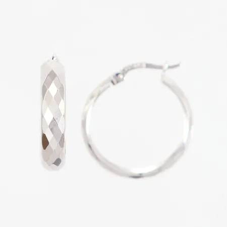 Ett par örhängen creoler Ø21mm, bredd: 1-5mm, GHA, vitguld, 18K Vikt: 2,4 g