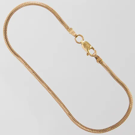 Armband, Fiskben, längd: 18,5cm, bredd: 2mm, GHA/Balestra, mindre ojämnheter, 18K Vikt: 2,3 g