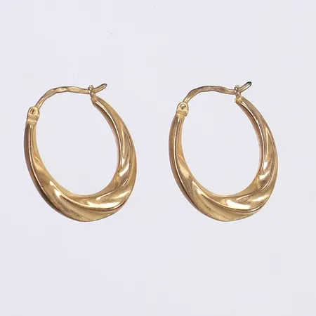 Ett par örhängen 21x4mm 18K  Vikt: 1,4 g