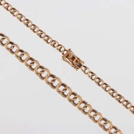 Collier Bismarck 18k Guldfynd AB,längd ca 51 cm,bredd 3.1-5.6 mm. Vikt: 12,5 g
