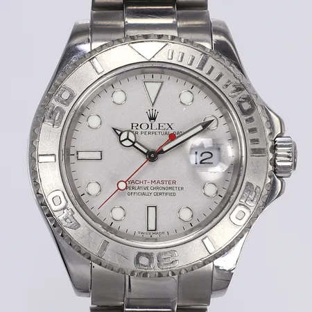 Herrur Rolex Yacht-master stål/platina refnr: 16622 serienr: K149951 boett Ø40mm automatisk datum länk ca 15cm slitage box och cert daterat 2001