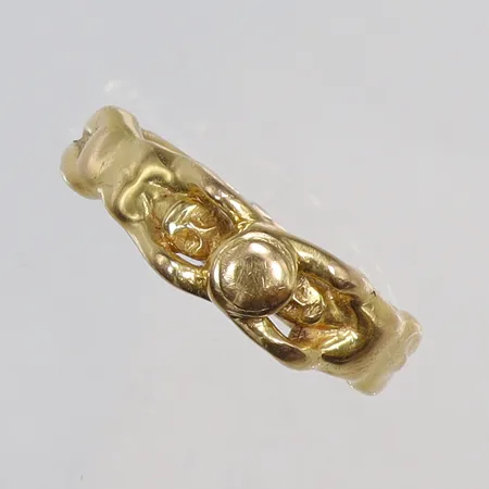 Ring stl ca 22, bredd 5mm, 18K Vikt: 13,1 g