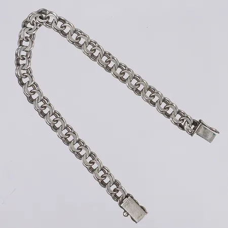 Armband Bismarck längd 16,5 bredd 6mm silver 830/1000 Vikt: 8,3 g