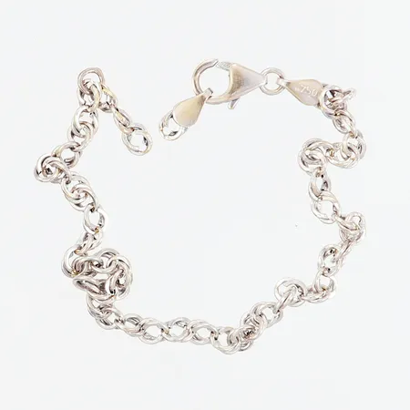 Armband defekt 19,5cm, bredd: 4mm, GHA, vitguld, 18K Vikt: 2,4 g