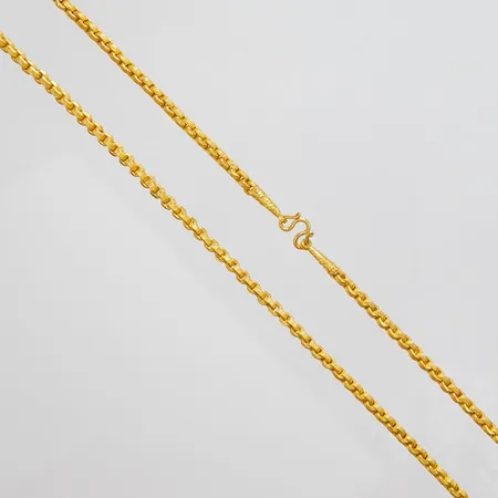 Kedja, längd: ca.45cm, bredd: 3,5mm, Thaiguld, 2 Slung, 23K Vikt: 7,6 g