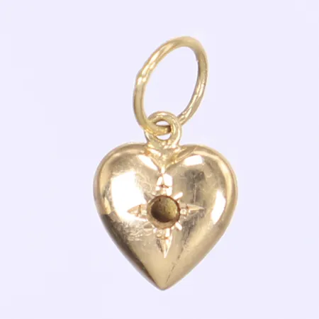 Hänge hjärta defekt saknar sten 8x9mm 18K Vikt:0,5g Vikt: 0,5 g