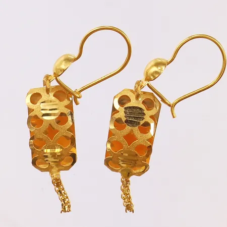 Ett par örhängen, 40mm, 21K Vikt: 2,2 g