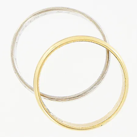 2 ringar, gravyrer, 18K Vikt: 7,6 g