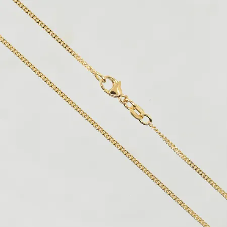 Kedja Pansar, längd 41½ cm, bred 1 mm, 18K. Vikt: 3,6 g