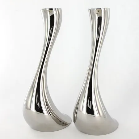 Ljusstakar Cobra Georg Jensen 20cm, blankpolerat stål, inga tillbehör Vikt: 0 g
