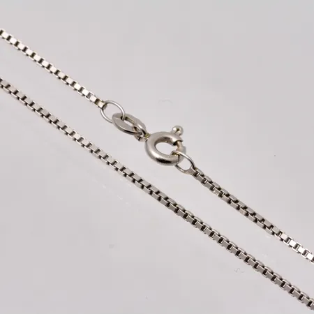 Kedja i 18K vitguld, 38,5cm, Venezia, bredd 1mm, vikt 3,73g.