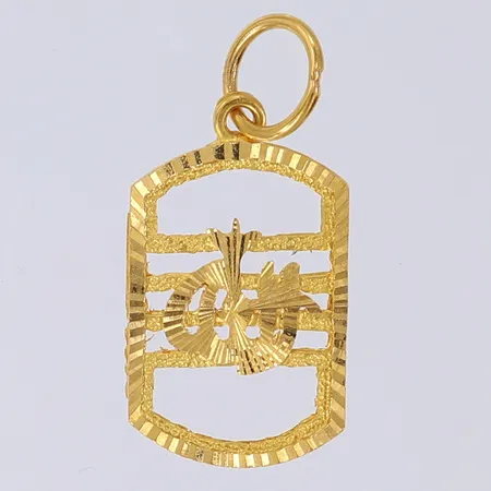 Hänge 30x18mm, 21K Vikt: 1,4 g