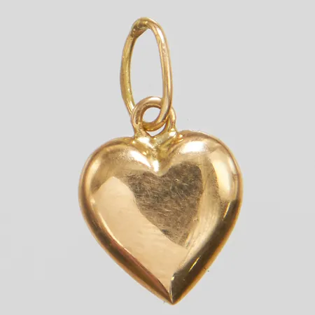 Hänge, hjärta, ihåligt, 15,7x8,7mm, minimala bucklor, 18K Vikt: 0,3 g
