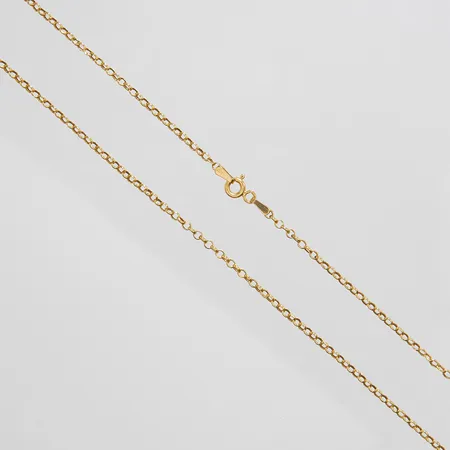 Kedja, ärtlänk, längd: 66,5cm, bredd: 2mm, bucklor, 18K Vikt: 2,9 g