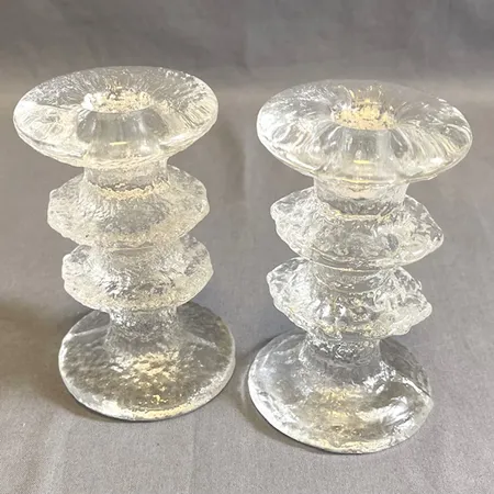 Ett par ljusstakar Festivo Timo Sarpaneeva Iittala, höjd ca 12cm