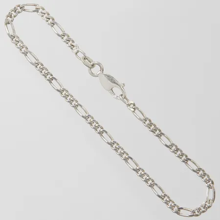Armband, Figaro, längd: 18,5cm, bredd: 2,7mm, silver, 925/1000 Vikt: 3,5 g