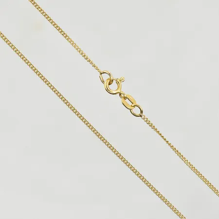 Kedja Pansar, längd 54 cm, bredd 1 mm, 18K. Vikt: 3,2 g