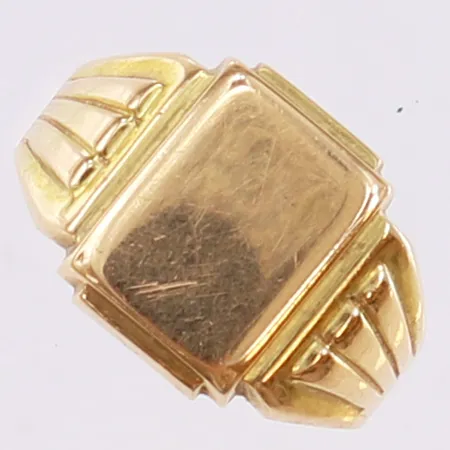 Ring stl 21, skev skena, 14K Vikt: 3,6 g