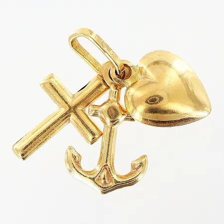 Hänge tro hopp och kärlek, 18mm, 18K Vikt: 0,9 g