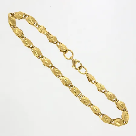 Armband 19,5cm, bredd: 4mm, 21K Vikt: 6,2 g