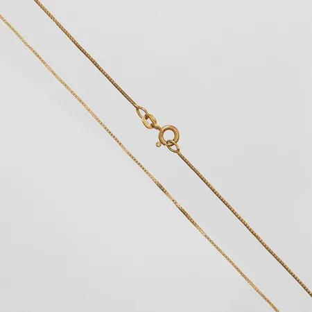 Kedja, Venezia, längd: 36cm, bredd: 0,7mm, Balestra, ojämnheter, förgyllt silver, 925/1000 Vikt: 1,6 g