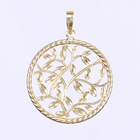 Hänge med genombruten dekor 32x25mm vitguldsdetaljer 18K  Vikt: 1,9 g