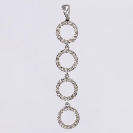 Hänge med diamanter ca 44 x 0,005 ct längd 65mm bredd 12mm 18K Vikt: 7,1 g Vikt: 7,1 g