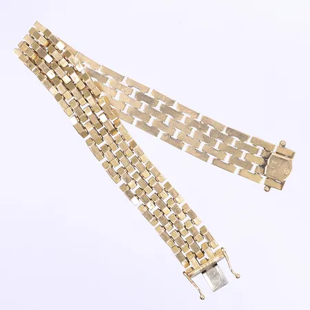 Armband 18,5cm bredd 15mm bruksslitage 18K  Vikt: 35,8 g