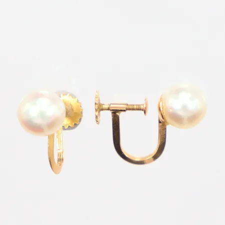 Ett par pärlörhängen, 1,7cm, 18k Vikt: 2,5 g