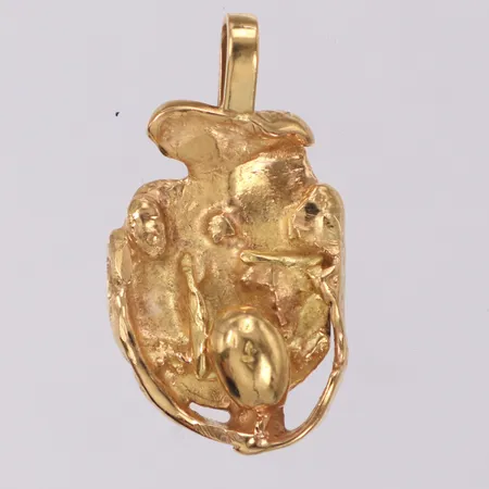 Hänge, längd 33mm, Carl Forsberg Silver & Guld, Södertälje, 18K Vikt: 12,6 g