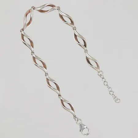 Armband 17-18,5cm, bredd 6,2mm, GHA, silver Vikt: 7,4 g