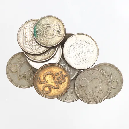 Cirkulationsmynt, 25-Öre samt 50-Öre, 400/1000 silver Vikt: 26,3 g