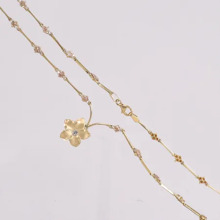 Collier tvåfärgat längd 41,5cm bredd 1-15,3mm Guldfynd 18K Vikt: 13 g