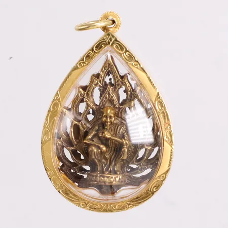 Hänge buddha thaiguld längd 4,5cm bredd 3cm 23k brutto Vikt: 13,4 g