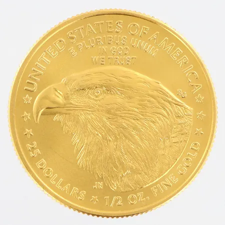 Mynt Liberty 2025, 25 dollars 1/2 OZ, Fine Gold, 24K Vikt: 17 g