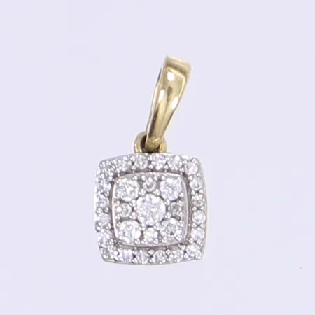 Hänge med diamanter totalt ca 0,15ct höjd 10mm GHA 18K Vikt: 0,7 g