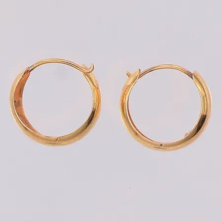 Ett par örhängen creoler 10mm, 18K Vikt: 0,5 g