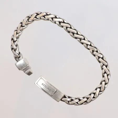 Armband Efva Attling längd 20cm bredd 6-8mm visst slitage silver 925/1000 Vikt: 35,2 g