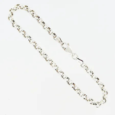 Armband Ärtlänk Guldfynd längd 18,5cm, bredd 4mm, silver 925/1000 Vikt: 6,6 g