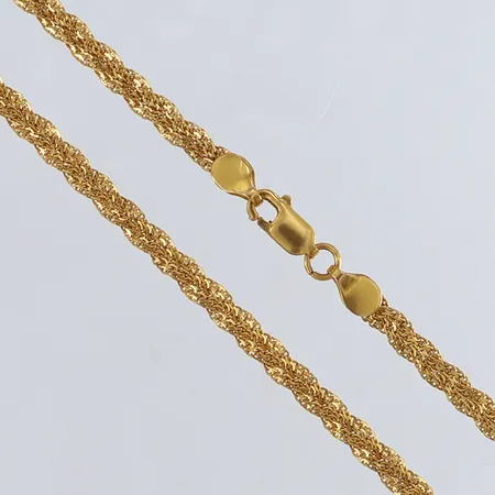 Collier flätad längd 41,5m bredd 3,3mm 21K.  Vikt: 7,7 g
